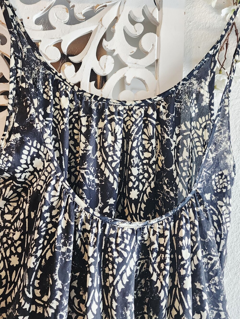 TYSA PAISLEY PRINT MAXI DRESS ADJUSTABLE STRAPS IN BLACK & WHITE Size SMALL - Picture 11 of 16
